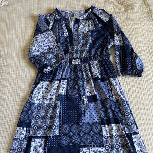 Blue Pattern Dress